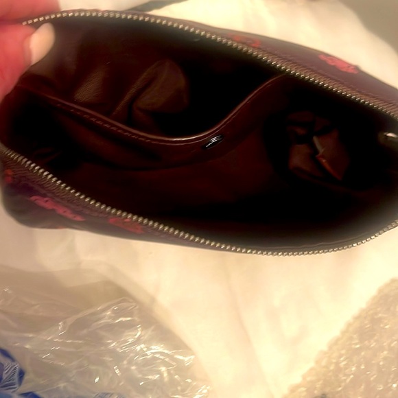 Coach Floral Cosmetic Bag - Burgundy and Pink - Picture 7 of 7